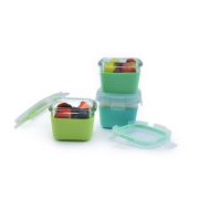 SET 3 RECIPIENTE STICLA 3 160ML CU HUSA ANTIDERAPANTA SILICON MELII BLUE MINT LIME VIVML16951