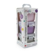 SET 3 RECIPIENTE STICLA 3 160ML CU HUSA ANTIDERAPANTA SILICON MELII ROZ MOV GRI VIVML16950