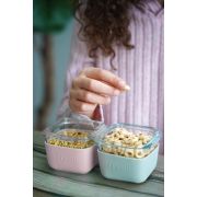 SET 3 RECIPIENTE STICLA 3 160ML CU HUSA ANTIDERAPANTA SILICON MELII ROZ MOV GRI VIVML16950
