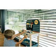 Banc de lucru, Free2Play, My first wooden Work Bench, Cu diverse unelte si accesorii, Pliabil, 55 x 28,5 x 85 cm, 36 luni+, Multicolor BYN85154