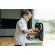 Banc de lucru, Free2Play, My first wooden Work Bench, Cu diverse unelte si accesorii, Pliabil, 55 x 28,5 x 85 cm, 36 luni+, Multicolor BYN85154