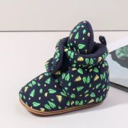 Cizmulite bleumarine cu imprimeu verde si galben ambmb4195-3-ci2