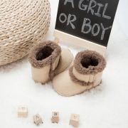 Cizmulite crem imblanite pentru bebelusi - bears chzy2069-2-ci5