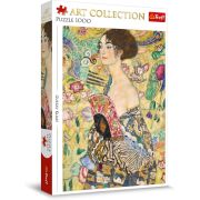 PUZZLE TREFL 1000 ART COLLECTION GUSTAV KLIMT DOAMNA CU EVANTAIUL VIV93756