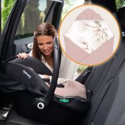 Paturica de infasat, Lionelo, Pentru scoica auto, carucior si landou, Cu multiple utilizari, Cu inchidere arici velcro, Dimensiune 90x90 cm, Din bumbac, TOG 2.5, 12-18 luni, Bej BYNLO-TRAVEL_SWADDLE_BLANKET_BEIGE_MAGNOLIA