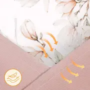 Paturica de infasat, Lionelo, Pentru scoica auto, carucior si landou, Cu multiple utilizari, Cu inchidere arici velcro, Dimensiune 90x90 cm, Din bumbac, TOG 2.5, 12-18 luni, Bej BYNLO-TRAVEL_SWADDLE_BLANKET_BEIGE_MAGNOLIA