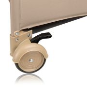 Patut pliant, Lionelo, Jasmin Easy Fold, Pana la 15 kg, Usor de pliat, Cu doua nivele, Cu saltea ergonomica T25, Cu intrare laterala cu fermoar, 2 roti cu frana, 120 x 60 cm, Conform cu EN 716, 0-36 luni, Bej BYNLO-JASMIN_EASY_FOLD_BEIGE_SAND