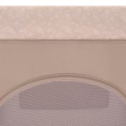 Patut pliant, Lionelo, Jasmin Easy Fold, Pana la 15 kg, Usor de pliat, Cu doua nivele, Cu saltea ergonomica T25, Cu intrare laterala cu fermoar, 2 roti cu frana, 120 x 60 cm, Conform cu EN 716, 0-36 luni, Bej BYNLO-JASMIN_EASY_FOLD_BEIGE_SAND