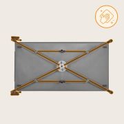 Patut pliant, Lionelo, Jasmin Easy Fold, Pana la 15 kg, Usor de pliat, Cu doua nivele, Cu saltea ergonomica T25, Cu intrare laterala cu fermoar, 2 roti cu frana, 120 x 60 cm, Conform cu EN 716, 0-36 luni, Gri BYNLO-JASMIN_EASY_FOLD_GREY_STONE