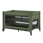 Patut pliant, Lionelo, Jasmin Easy Fold, Pana la 15 kg, Usor de pliat, Cu doua nivele, Cu saltea ergonomica T25, Cu intrare laterala cu fermoar, 2 roti cu frana, 120 x 60 cm, Conform cu EN 716, 0-36 luni, Verde BYNLO-JASMIN_EASY_FOLD_GREEN_OLIVE