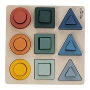 Puzzle copii, Free2Play, Din lemn, Cu sortare forme, Incurajeaza imaginatia, Dezvolta abilitatile motorii fine si coordonarea ochi-mana, 22,2x22,2x4,2 cm, 12 luni+, Multcolor BYN85109
