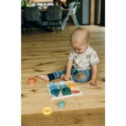 Puzzle copii, Free2Play, Din lemn, Cu sortare forme, Incurajeaza imaginatia, Dezvolta abilitatile motorii fine si coordonarea ochi-mana, 22,2x22,2x4,2 cm, 12 luni+, Multcolor BYN85109