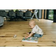 Puzzle din lemn, Free2Play, Cu animalute de la ferma, Cu sunete, Cu maner, Stimuleaza simturile, invatarea prin joc si imaginatia, 29,8 x 21,2 x 3,8 cm, Farm BYN85079