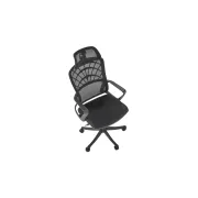 Scaun birou egonomic hm vesuvio, mesh, mecanism balans, baza polipropilena, suport lombar, tetiera ajustabila,120 kg, negru drm10386