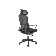 Scaun birou egonomic hm vesuvio, mesh, mecanism balans, baza polipropilena, suport lombar, tetiera ajustabila,120 kg, negru drm10386