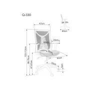 Scaun birou egonomic sl q330r, mesh, respirabil, cotiere reglabile, mecanism inclinare, 110 kg, negru drm10383