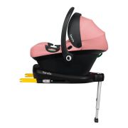 Scoica auto, Lionelo, i-Size Astrid, Include baza Isofix, 0-13 Kg, 40-87 cm, Cu maner si capotina reglabile, Cu protectie laterala avansata, Salteluta confortabila, Testat ADAC, Conform cu R129, Roz BYNLO-ASTRID_I-SIZE_PINK_CORAL+BASE_BLACK