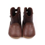 Cizmulite pentru bebelusi, maro, stil cowboy, cu talpa flexibila chbjz3166-ci6