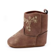 Cizmulite pentru bebelusi, maro, stil western, cu talpa flexibila chbhx3125-1-ci6