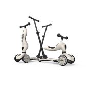 Trotineta Copii Cu Sezut Si Maner, Transformabila 3in1, Highwaykick 1 Push And Go Ash, 1-5 Ani, Pana La 50 Kg, Scoot  Ride Pjb67