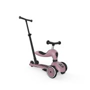 Trotineta Copii Cu Sezut Si Maner, Transformabila 3in1, Highwaykick 1 Push And Go Wildberry, 1-5 Ani, Pana La 50 Kg, Scoot  Ride Pjb69