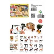 Calendar de craciun collecta cu figurine pictate manual viata la ferma 84178 col84178cb