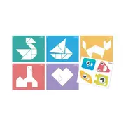 Joc creativ tangram traditional cu piese translucide ml32163