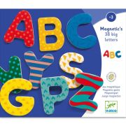 Joc cu magneti 38 litere colorate, djeco dj03100