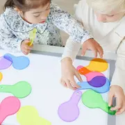 Joc educativ pentru invatarea culorilor palettes, stem, 5-6 ani, miniland educational 32173 ml32173