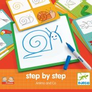 Joc eduludo deseneaza pas cu pas animalute, djeco dj08319