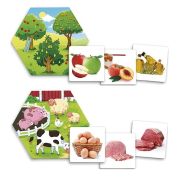 Joc pentru dezvoltarea cunostintelor despre natura: de unde provin alimentele? akr20551