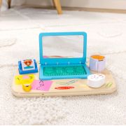 Laptop din lemn de jucarie pentru toddleri md30753