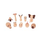 Set 10 animale din lemn lumea animalelor tik73472