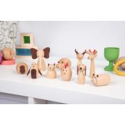 Set 10 animale din lemn lumea animalelor tik73472
