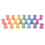 Set 21 mosoare colorate din lemn pentru activitati educative tik73975