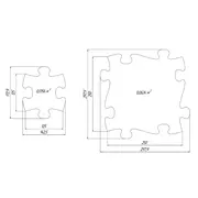 Set covorase ortopedice senzoriale puzzle diamant a muffik mfk-029-1