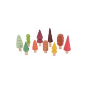 Set de 10 copacei din lemn pentru activitati educative tik73540