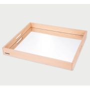 Tava mare din lemn cu oglinda acrilica, 500 x 435 x 50 mm, pentru activitati senzoriale tik73466