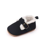 Pantofiori pentru bebelusi, negri, cu captuseala pufoasa chbmb4028-2-va5