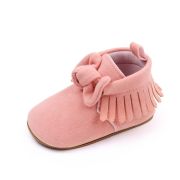 Pantofiori pentru bebelusi, roz cu franjuri chbhx3053-3-va5