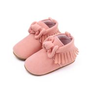 Pantofiori pentru bebelusi, roz cu franjuri chbhx3053-3-va5