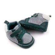 Pantofiori pentru bebelusi, verde cu gri chbhx3162-3-va2