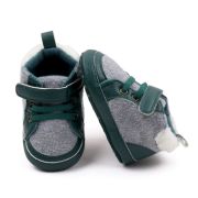 Pantofiori pentru bebelusi, verde cu gri chbhx3162-3-va2