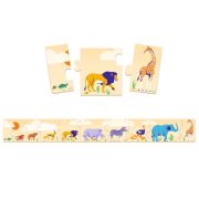Puzzle din lemn de la mic la mare, djeco dj08189