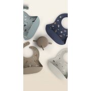 Baveta Din Silicon Cu Buzunar, Ajustabila, Goose Family, Cream Pjbbs_gf