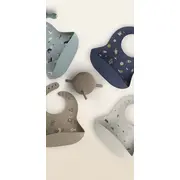 Baveta Din Silicon Cu Buzunar, Ajustabila, Goose Family, Cream Pjbbs_gf