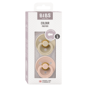 Bibs - set 2 suzete colour latex, tetina rotunda, 18 luni +-vanilla/blush bbb130367