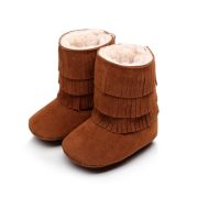 Cizmulite maro cu franjuri amhz148-6-p17