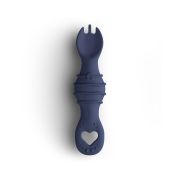 Furculita Si Lingura Babysteps   2in1, Silicon Alimentar 100%, Fara Bpa, Bps, Pvc Si Ftalati, Navy Pjbfl_n