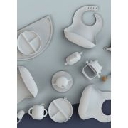 Furculita Si Lingura Babysteps   2in1, Silicon Alimentar 100%, Fara Bpa, Bps, Pvc Si Ftalati, Rose Pjbfl_r